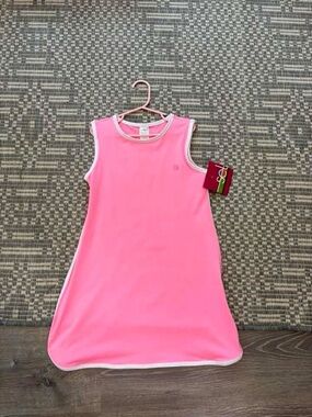 SET Active Girls' Bright Pink Sleeveless dress with White Trim